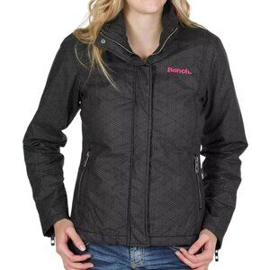 Bench Urbanwear BBQ Cotton Jacket w/Stow-Away Hood, Zippers - Black/Gray - 8